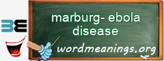 WordMeaning blackboard for marburg-ebola disease